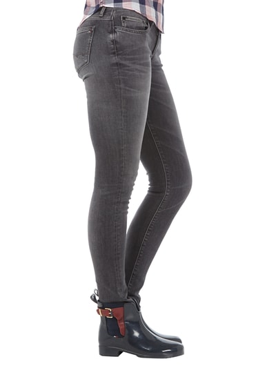Tommy Hilfiger Stone Washed Skinny Fit 5-Pocket-Jeans (anthrazit  