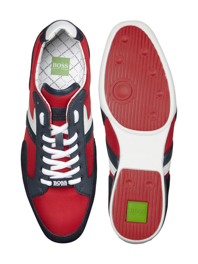 BOSS Sneakers mit Lederbesatz Rot 4