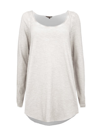 Review Shirt im Washed Out-Look mit weitem Ausschnitt Beige 1