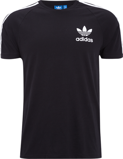 adidas Originals T-Shirt mit Kontraststreifen und Logoprint Black 4