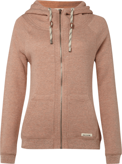 Review Sweatjacke mit Raglanärmeln - meliert Altrosa Melange 5