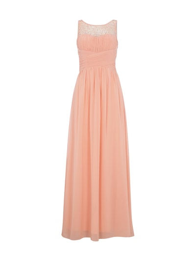 Little Mistress Abendkleid mit Zierperlenbesatz Apricot 2