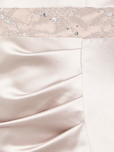 Marie Noir Cocktailkleid mit Spitzenbesatz Beige 3