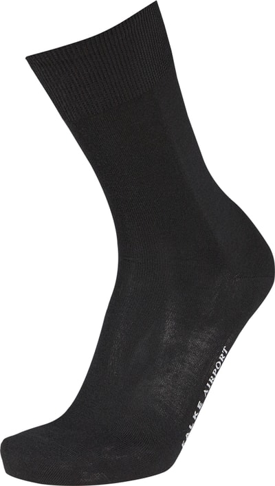 Falke Sokken van scheerwolmix, model 'Airport Sock' Zwart - 3