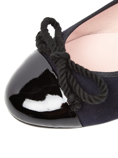 Pretty Ballerinas Ballerinas mit Kappe in Lackleder-Optik Dunkelblau 2