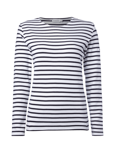 ARMOR LUX Sweatshirt aus Baumwolle mit Streifen-Dessin Weiss 1