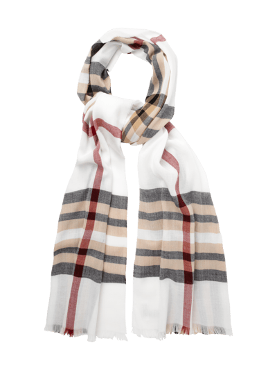 Fraas Schal mit Tartan-Karo  Offwhite 1