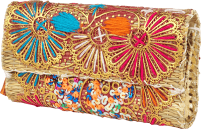 Abury Clutch mit Ornament-Applikationen Orange 3