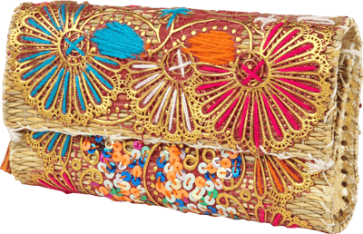 Abury Clutch mit Ornament-Applikationen Orange 5