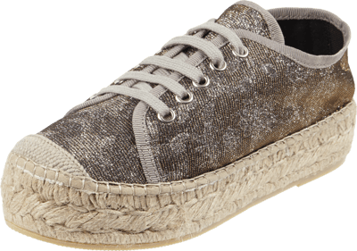 VIDORRETA Espadrilles mit Glitter-Effekt Taupe 5