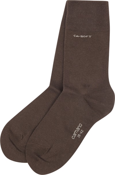 camano Socken im 2er-Pack Dunkelbraun Melange 5