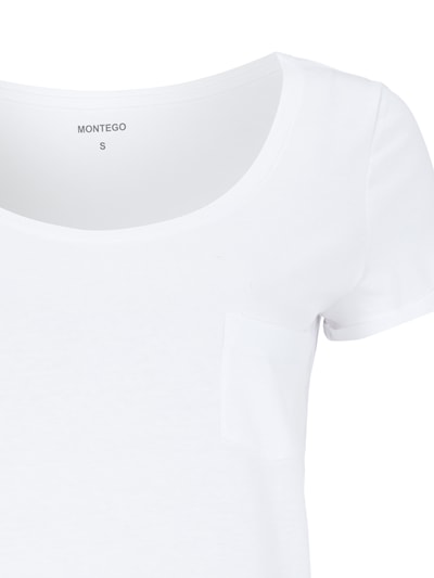 Montego Shirt mit großem Rundhalsausschnitt Weiss 2