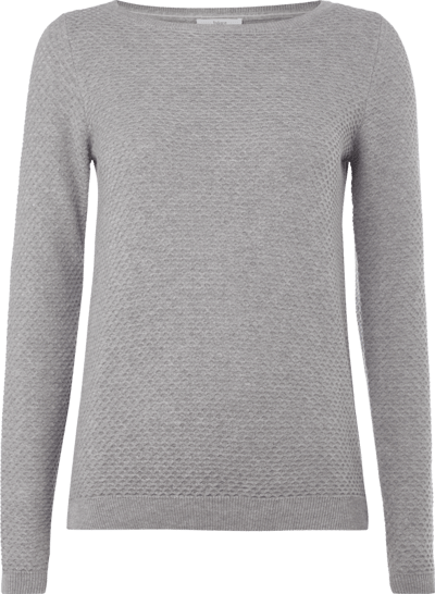 Jake*s Casual Pullover mit Waffelstruktur (silber melange) online kaufen