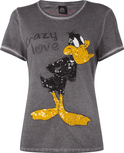 Frogbox T-Shirt mit Daffy Duck-Print Anthrazit 5