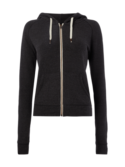 Review Sweatjacke mit Kapuze und Raglanärmeln Anthrazit Melange 1