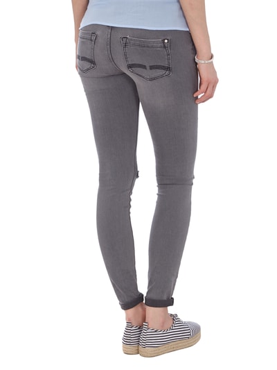 REVIEW Skinny Jeans im Destroyed Look Mittelgrau 4