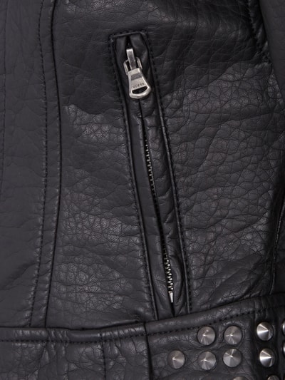 Guess Biker-Jacke in Leder-Optik mit Nietenbesatz Black 2