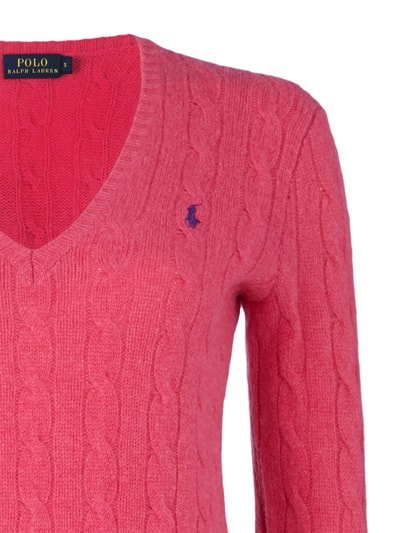 Polo Ralph Lauren Pullover mit Kaschmir und eingestricktem Zopfmuster Pink 2