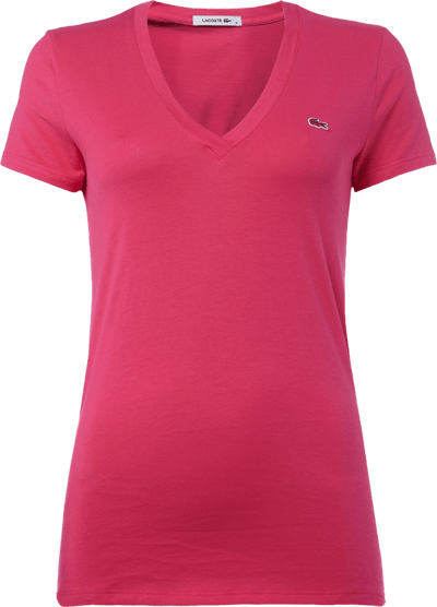 Lacoste Shirt mit Logo-Aufnäher  Pink 5