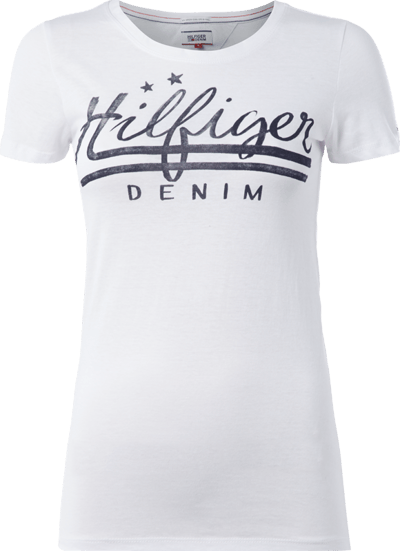 Tommy Jeans T-Shirt mit Logo-Print Weiss 5