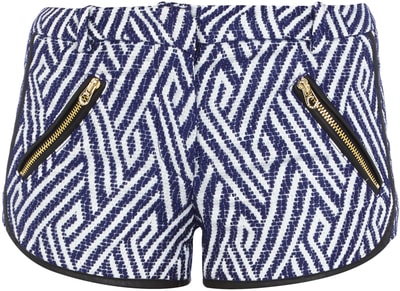 Juicy Couture Shorts mit Paspeln in Leder-Optik Blau 5