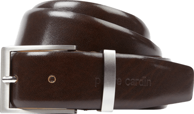 Pierre Cardin Leren riem van echt leer Donkerbruin - 3