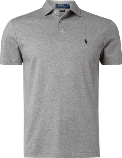 Polo Ralph Lauren Slim Fit Poloshirt aus Pima-Baumwolle Silber 3