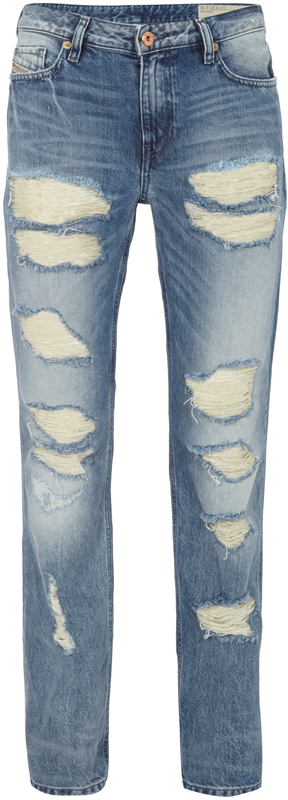 Diesel Slim-Straight Fit Jeans im Destroyed Look Jeansblau 5