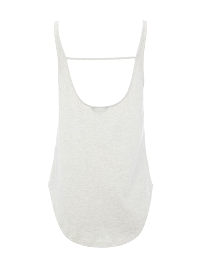 REVIEW Tanktop mit Message-Print Offwhite meliert 3