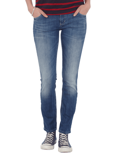 Review Double Stone Washed Jeans im Skinny Fit Blau 3