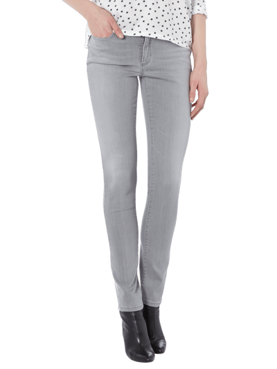 Cambio Skinny Fit Jeans mit dezentem Bleached Effekt Dunkelgrau 3