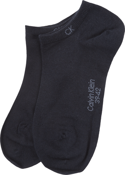 CK Calvin Klein Sneakersocken mit Label-Print im 2er-Pack Marine 4