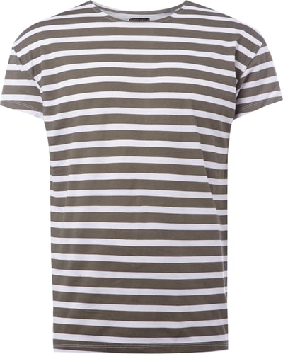 REVIEW Boxy Fit T-Shirt mit Streifen-Dessin Khaki 4