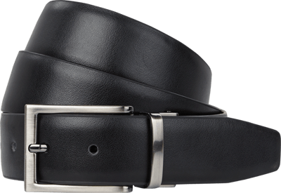 Montego Wendegürtel in Leder-Optik mit drehbarer Metallschließe Black 3