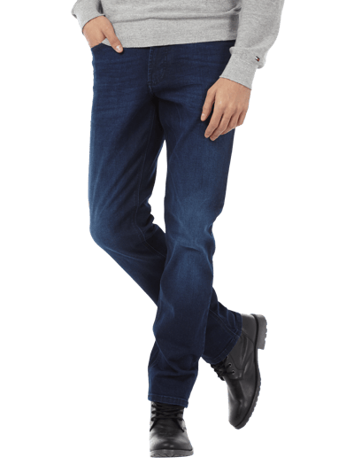 Christian Berg Men Stone Washed Regular Fit 5-Pocket-Jeans Blau Melange 3