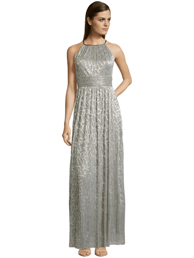 Jake*s Cocktail Abendkleid mit metallisch schimmerndem Muster Silber 2