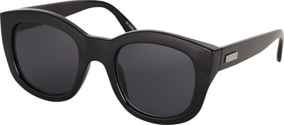 Le Specs Sonnenbrille mit breitem glänzenden Rahmen Black 3