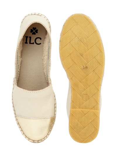 ILC Espadrilles aus Leder mit Kontrastvorderkappe Beige 5