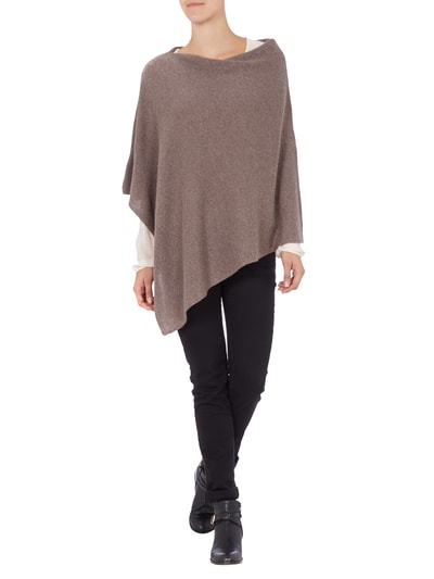 Set Poncho mit asymmetrischem Schnitt Taupe 1