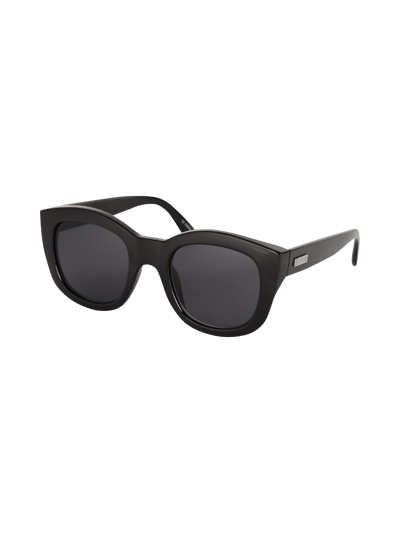 Le Specs Sonnenbrille mit breitem glänzenden Rahmen Black 1