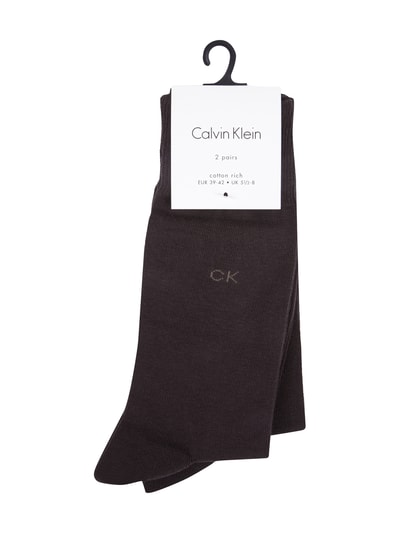 CK Calvin Klein Sokken met geborduurd logo in set van 2 Middengrijs gemêleerd - 2