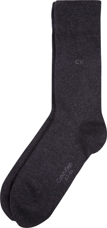 CK Calvin Klein Socken mit Logo-Stickerei im 2er-Pack Mittelgrau Melange 5