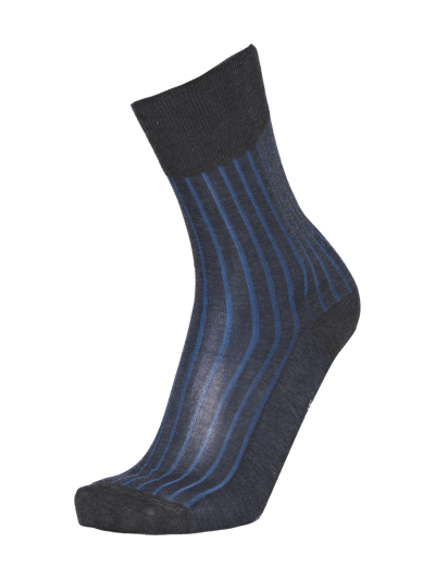 Falke Socken aus reiner Baumwolle Modell 'Shadow' Mittelgrau 1