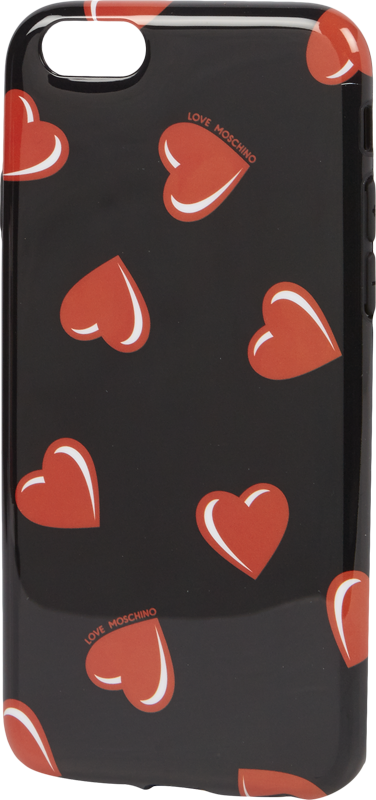 Love Moschino  iPhone-Case mit Herz-Print Black 3