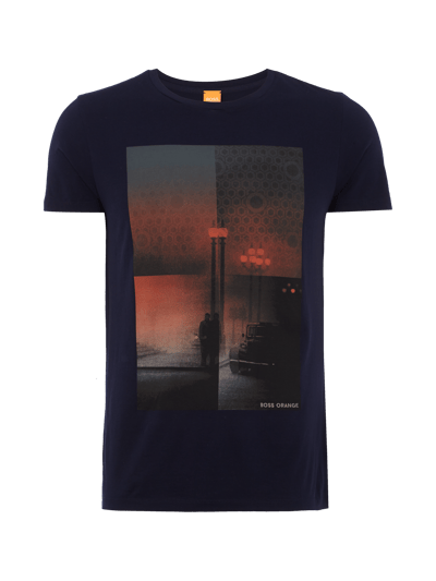 BOSS Casualwear T-Shirt mit Fotoprint Marineblau 1