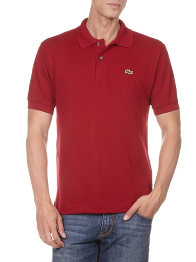 Lacoste Classic Fit Poloshirt mit Logo-Badge Bordeaux 1