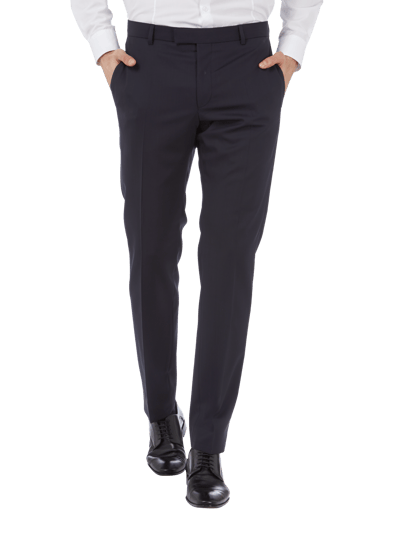 Strellson Slim fit zakelijke broek met stretch Marineblauw - 4