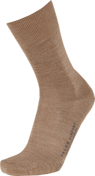 Falke Sokken van scheerwolmix, model 'Airport Sock' Beige - 3