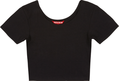 Review for Teens Cropped Shirt aus Baumwoll-Mix Black 3