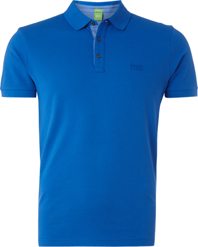 BOSS Green Modern Fit Poloshirt mit Logo-Stickerei Blau 3